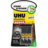 3 UHU SUPER Mini's Alleskleber 3 x 1,0 g von UHU