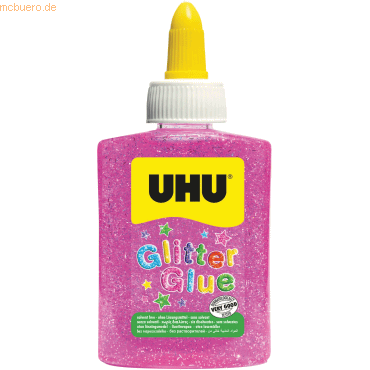 6 x Uhu Glitzerkleber 90g pink von UHU