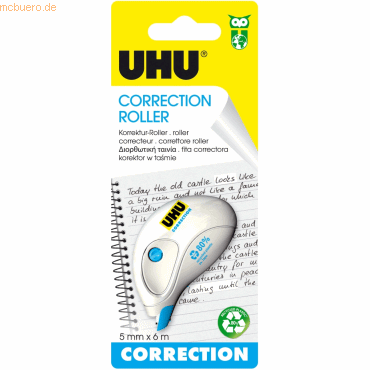 6 x Uhu Korrekturroller Correction Roller mini 6,5mx5mm 6 x Uhu Korrekturroller Correction Roller mini 6,5mx5mm von UHU