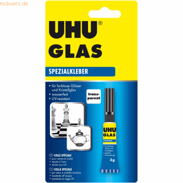 6 x Uhu Spezialkleber Glas Spritze 2g von UHU