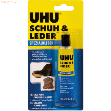 6 x Uhu Spezialkleber Schuh + Leder Tube 30g von UHU