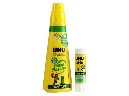 UHU 46285 Vielzweckkleber flinke flasche und GRATIS Klebestift magic von UHU