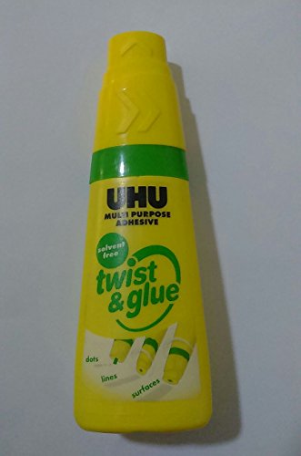 UHU 96581 Twist&Glue Klebstoff, extra stark, für mehrere Materialien, präzises Kleben, groß, ohne Lösungsmittel, Flasche 35 ml, transparent von UHU