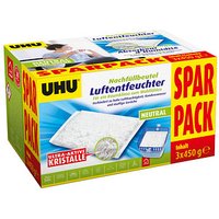 3 UHU AIR MAX Raumentfeuchter Nachfüllpack 3x 450,0 g von UHU