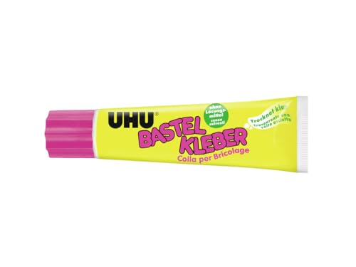 UHU Bastelkleber Standtube, Lösungsmittelfreier Weißleim zum Basteln und kreativen Gestalten, 90 g von UHU