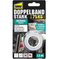 UHU STARK ABLÖSBAR 75KG Montageband 19,0 mm x 1,5 m, 1 Rolle von UHU