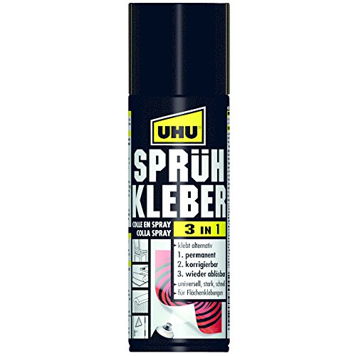 Uhu 48900 - Sprühkleber 3 in 1 Permanent - Korrigierbar - Wieder Ablösbar 200 ml Uhu 48900 - Sprühkleber 3 in 1 Permanent - Korrigierbar - Wieder Ablösbar 200 ml von UHU
