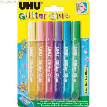 10 x Uhu Glitzerkleber Creative Glue 'Shiny' 6x10ml VE=6 Farben 10 x Uhu Glitzerkleber Creative Glue 'Shiny' 6x10ml VE=6 Farben von UHU
