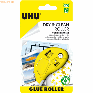 Uhu Kleberoller Dry+Clean non-permanent 8,5mx6,5mm von UHU