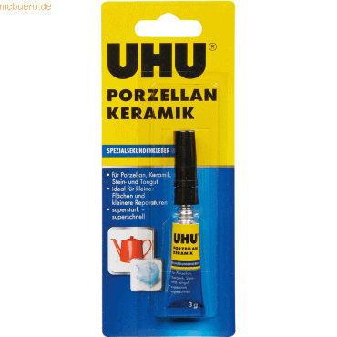 Uhu Sekundenkleber Porzellan + Keramik Tube 3g Uhu Sekundenkleber Porzellan + Keramik Tube 3g von UHU