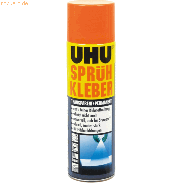 Uhu Sprühkleber permanent transparent Dose 500ml von UHU