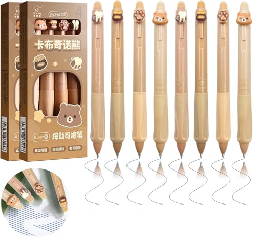 UICCVOKK 8 Stück Radierbarer Kugelschreiber,Tintenroller Radierbar,0.5mm Erasable Pen Set,Radierstift,Radierbarer Tintenroller für Studenten Geschenk, Schul Bürobedarf von UICCVOKK