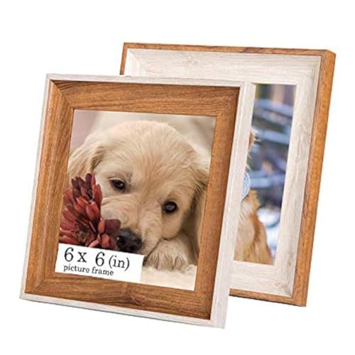 Quadratischer Bilderrahmen aus Holz mit Acryl, 2 Stück, Wandhalterung und Tischplatte, ideal für Baby-Bilder, Hochzeiten, Portraits, Weihnachtsgeschenke Quadratischer Bilderrahmen aus Holz mit Acryl, 2 Stück, Wandhalterung und Tischplatte, ideal für Baby-Bilder, Hochzeiten, Portraits, Weihnachtsgeschenke von UILB