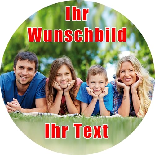 Tortenaufleger mit Wunschfoto und Wunschtext selbst gestalten / Geburtstag / Tortenbild Tortenplatte mit eigenem Foto und Text / Größe 20 cm Ø Tortenaufleger mit Wunschfoto und Wunschtext selbst gestalten / Geburtstag / Tortenbild Tortenplatte mit eigenem Foto und Text / Größe 20 cm Ø von UINCLU