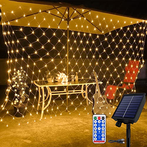 UISEBRT Solar Lichternetz Außen 6x2m 280LED Warmweiß, Solar Weihnachtsbeleuchtung LED Lichterketten Wasserdicht IP44 mit 8 Modi & Timer für Innen Aussen Weihnachtsdeko, Ostern, Halloween, Gartendeko UISEBRT Solar Lichternetz Außen 6x2m 280LED Warmweiß, Solar Weihnachtsbeleuchtung LED Lichterketten Wasserdicht IP44 mit 8 Modi & Timer für Innen Aussen Weihnachtsdeko, Ostern, Halloween, Gartendeko von UISEBRT
