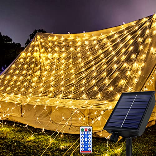 UISEBRT Solar Lichternetz Außen 6x4m 480LED Warmweiß, Solar Weihnachtsbeleuchtung LED Lichterketten Wasserdicht IP44 mit 8 Modi & Timer für Aussen Weihnachtsdeko, Ostern, Halloween, Gartendeko UISEBRT Solar Lichternetz Außen 6x4m 480LED Warmweiß, Solar Weihnachtsbeleuchtung LED Lichterketten Wasserdicht IP44 mit 8 Modi & Timer für Aussen Weihnachtsdeko, Ostern, Halloween, Gartendeko von UISEBRT
