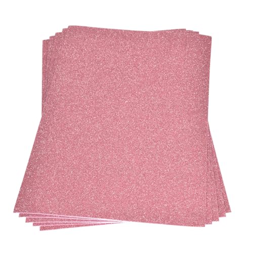 5 Bögen Glitzer-Moosgummi 12 Farben (rosa) von UIT