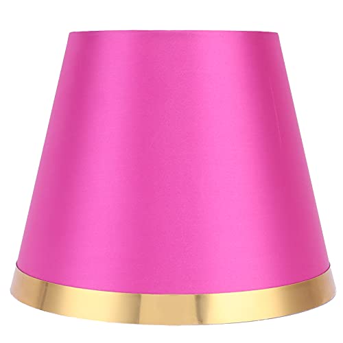 UIYIHIF Kleiner Lampenschirm Im Europäischen Stil für E14, Einfache Lampenschirme, Tischlampenschirm, Stoff-Schlafzimmer-Deckenlampenschirm, Moderner Stoffkunst-Lampenschirm(PX131 Rosenrot) von UIYIHIF