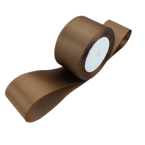 Satinband (25 Yards/Rolle) Braunes einseitiges Satinband for Verpacken von Weihnachten, handgefertigte DIY-Bänder(20mm-22meters) von UJEDFHV