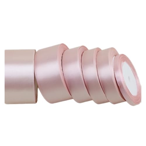 Satinband (25 Yards/Rolle) Rosa einseitiges Satinband for Verpacken von Weihnachtsbändern(20mm) von UJEDFHV