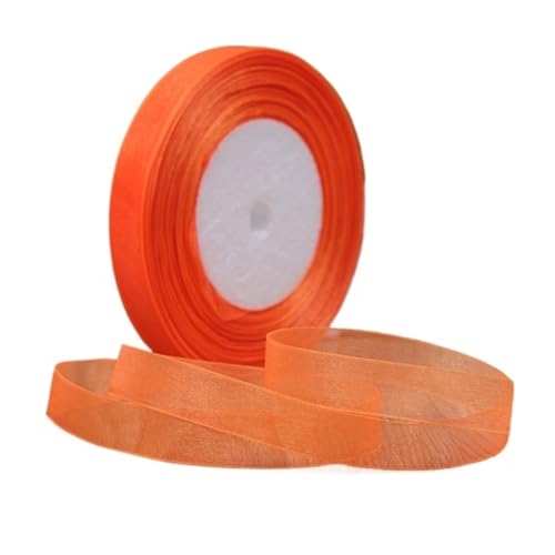Satinband 1 stück 45 meter/rolle 12mm Satinbänder DIY Hochzeit Weihnachten Handgemachte Bowknot Dekoration Gurtband Handwerk(Bright orange,40mm organza) von UJEDFHV