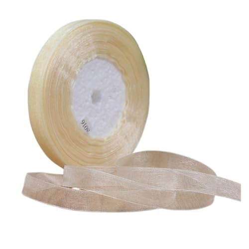 Satinband 1 stück 45 meter/rolle 12mm Satinbänder DIY Hochzeit Weihnachten Handgemachte Bowknot Dekoration Gurtband Handwerk(Cream,40mm organza) von UJEDFHV