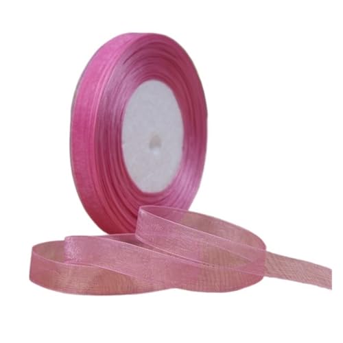Satinband 1 stück 45 meter/rolle 12mm Satinbänder DIY Hochzeit Weihnachten Handgemachte Bowknot Dekoration Gurtband Handwerk(In pink,20mm organza) von UJEDFHV