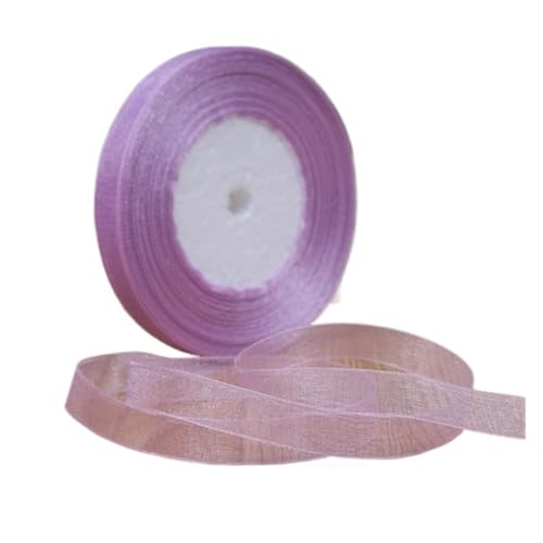 Satinband 1 stück 45 meter/rolle 12mm Satinbänder DIY Hochzeit Weihnachten Handgemachte Bowknot Dekoration Gurtband Handwerk(Pink purple,12mm organza) von UJEDFHV