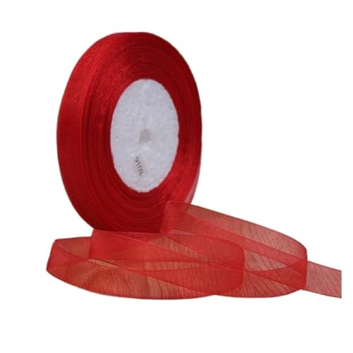 Satinband 1 stück 45 meter/rolle 12mm Satinbänder DIY Hochzeit Weihnachten Handgemachte Bowknot Dekoration Gurtband Handwerk(Red,40mm organza) von UJEDFHV