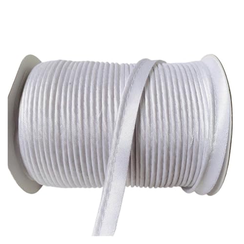 Satinband 12mmX20Yards/Karte Satin Schrägband Bindeband Handgefertigt for Nähen und Trimmen von DIY-Kleidungsstücken(White) von UJEDFHV