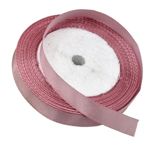 Satinband 22 Yards 12 mm einseitiges Satinband, Verpackung, Weihnachtsbänder, DIY-Bänder, Rolle, Stoff, Kopfbedeckungszubehör(Red bean paste) von UJEDFHV