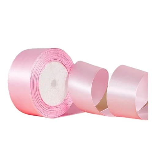 Satinband 22 meter Seide Satin Band Party Hause Hochzeit Dekoration Verpackung Weihnachten DIY Material 6mm 10mm 15mm 20mm 25mm 40mm 50mm(Light pink,10mm) von UJEDFHV