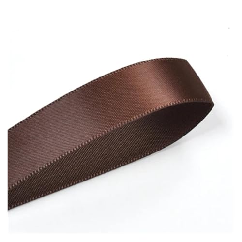 Satinband 25 28 32 38 mm 100 Yards doppelseitiges Satinband dunkelbraun for Party-Hochzeitsdekoration handgefertigte Rosenblumen(Black coffee 855,25mm) von UJEDFHV