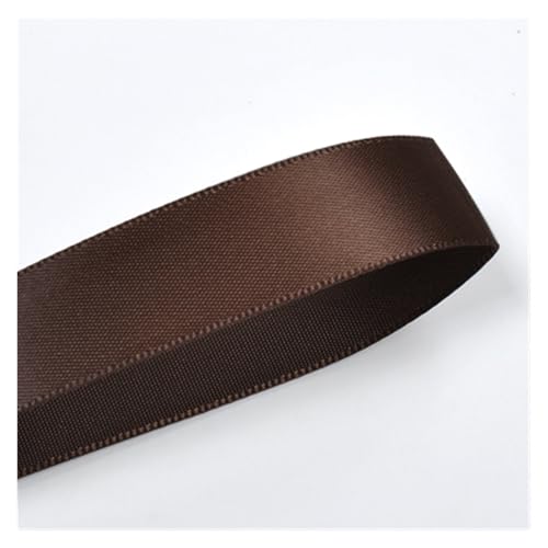 Satinband 25 28 32 38 mm 100 Yards doppelseitiges Satinband dunkelbraun for Party-Hochzeitsdekoration handgefertigte Rosenblumen(Brown 850,38mm) von UJEDFHV