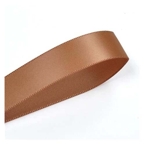 Satinband 25 28 32 38 mm 100 Yards doppelseitiges Satinband dunkelbraun for Party-Hochzeitsdekoration handgefertigte Rosenblumen(Chipmunk 845,28mm) von UJEDFHV