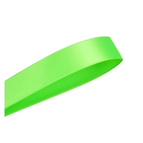 Satinband 25 28 32 38 mm 100 Yards einseitiges Satinband hell- und dunkelgrün for Party-Hochzeitsdekoration Hochzeitsbedarf(Acid green 556,38mm) von UJEDFHV