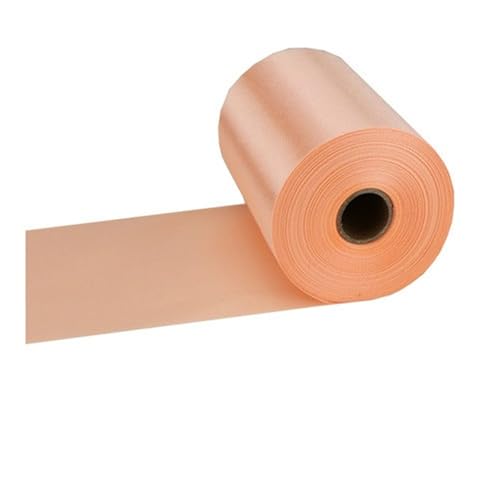 Satinband 25 Meter/Rolle, 8 cm/10 cm/15 cm breit, Champagner-Satinband, Polyesterband for Hochzeitsstuhl-/Auto-/Party-Dekoration, Handnähen, DIY(11-Peach,15cm X 25meters) von UJEDFHV