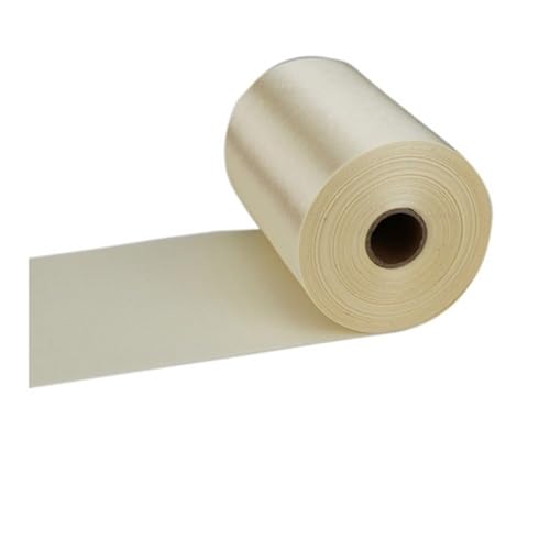 Satinband 25 Meter/Rolle, 8 cm/10 cm/15 cm breit, Champagner-Satinband, Polyesterband for Hochzeitsstuhl-/Auto-/Party-Dekoration, Handnähen, DIY(28-Beige,15cm X 25meters) von UJEDFHV