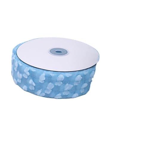 Satinband 25 Yards/Rolle Cloud Gaze Spitze Satinbänder 40mm Handgemachtes Chiffonband DIY Brosche Haarschleife Zubehör Hochzeitsfestdekor(4CM light blue) von UJEDFHV
