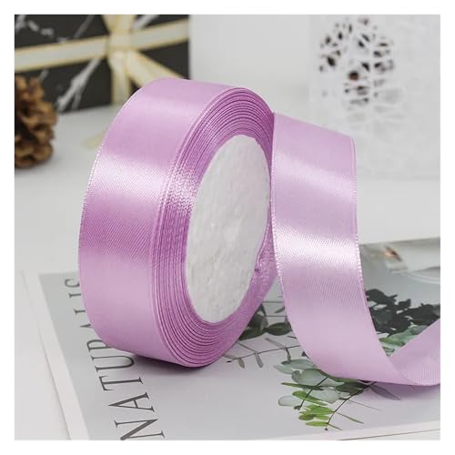 Satinband 25 Yards/Rolle Dekoration Fleckband Handwerk Verpackung liefert Riband handgemachte DIY Kuchen Satin Bänder Stoff 6mm-50mm(Grey,50mm) von UJEDFHV