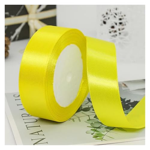 Satinband 25 Yards/Rolle Dekoration Fleckband Handwerk Verpackung liefert Riband handgemachte DIY Kuchen Satin Bänder Stoff 6mm-50mm(Gun Metal,50mm) von UJEDFHV