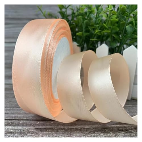 Satinband 25 Yards/Rolle Satinbänder for Basteln, Schleifen, Handarbeiten, Verpacken, Weihnachten, Hochzeit, dekoratives Band, 6/10/15/20/25/40/50 mm(007,25mm) von UJEDFHV