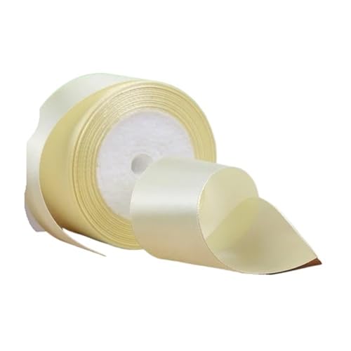 Satinband 25 Yards/Rolle Seidensatinbänder for Hochzeiten, Geburtstage, Partys, dekorative Weihnachtsgürtel, Bastelarbeiten, 6 mm, 10 mm, 15 mm, 20 mm, 25 mm, 40 mm, 50 mm(Cream,50mm) von UJEDFHV