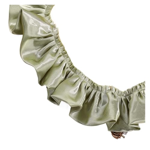 Satinband 30 Yards 55MM Bunte Doppel Satin Wellig Band Blatt Rock Spitze Bögen DIY Handgemachte Haar Zubehör Kleid Material(Color-01) von UJEDFHV