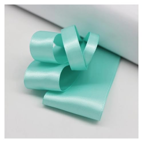 Satinband 5 Meter viele Farben Satinband doppelseitige Polyester-Stoffbänder for Haarschleifen, Basteln, DIY-Zubehör 6 mm, 9 mm, 16 mm, 25 mm, 38 mm(Aqua,6mm) von UJEDFHV