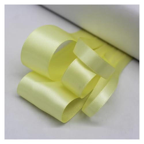 Satinband 5 Meter viele Farben Satinband doppelseitige Polyester-Stoffbänder for Haarschleifen, Basteln, DIY-Zubehör 6 mm, 9 mm, 16 mm, 25 mm, 38 mm(Baby Maize,6mm) von UJEDFHV