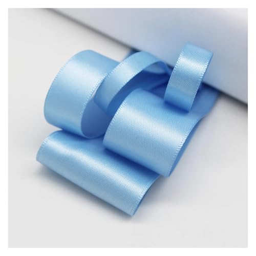 Satinband 5 Meter viele Farben Satinband doppelseitige Polyester-Stoffbänder for Haarschleifen, Basteln, DIY-Zubehör 6 mm, 9 mm, 16 mm, 25 mm, 38 mm(Bluebird,9mm) von UJEDFHV