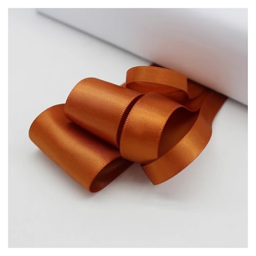 Satinband 5 Meter viele Farben Satinband doppelseitige Polyester-Stoffbänder for Haarschleifen, Basteln, DIY-Zubehör 6 mm, 9 mm, 16 mm, 25 mm, 38 mm(Copper,6mm) von UJEDFHV