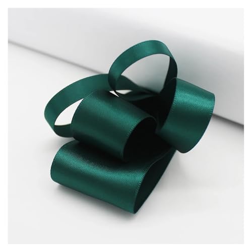 Satinband 5 Meter viele Farben Satinband doppelseitige Polyester-Stoffbänder for Haarschleifen, Basteln, DIY-Zubehör 6 mm, 9 mm, 16 mm, 25 mm, 38 mm(Hunter,9mm) von UJEDFHV