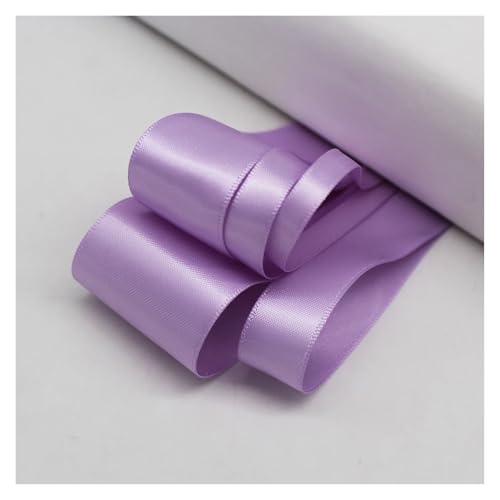 Satinband 5 Meter viele Farben Satinband doppelseitige Polyester-Stoffbänder for Haarschleifen, Basteln, DIY-Zubehör 6 mm, 9 mm, 16 mm, 25 mm, 38 mm(Lt. Orchid,38mm) von UJEDFHV